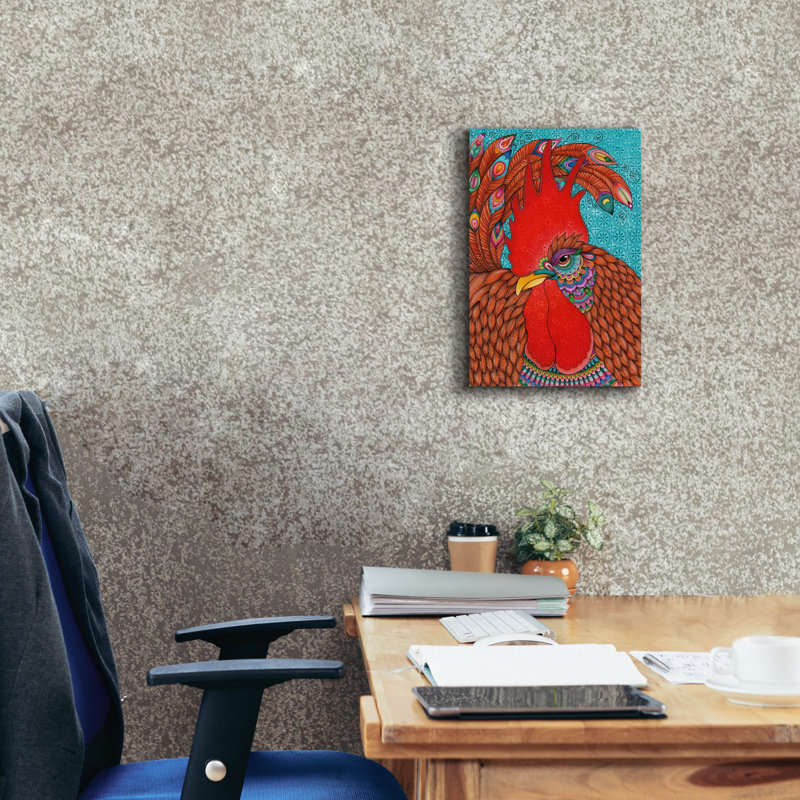 'Randy Rooster' by Hello Angel Canvas Wall Art, 18" H x 12" W x 0.75" D