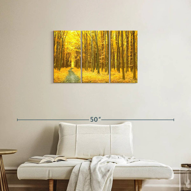 Harnek Walk Through Autumn Forest, 20" H x 33" W