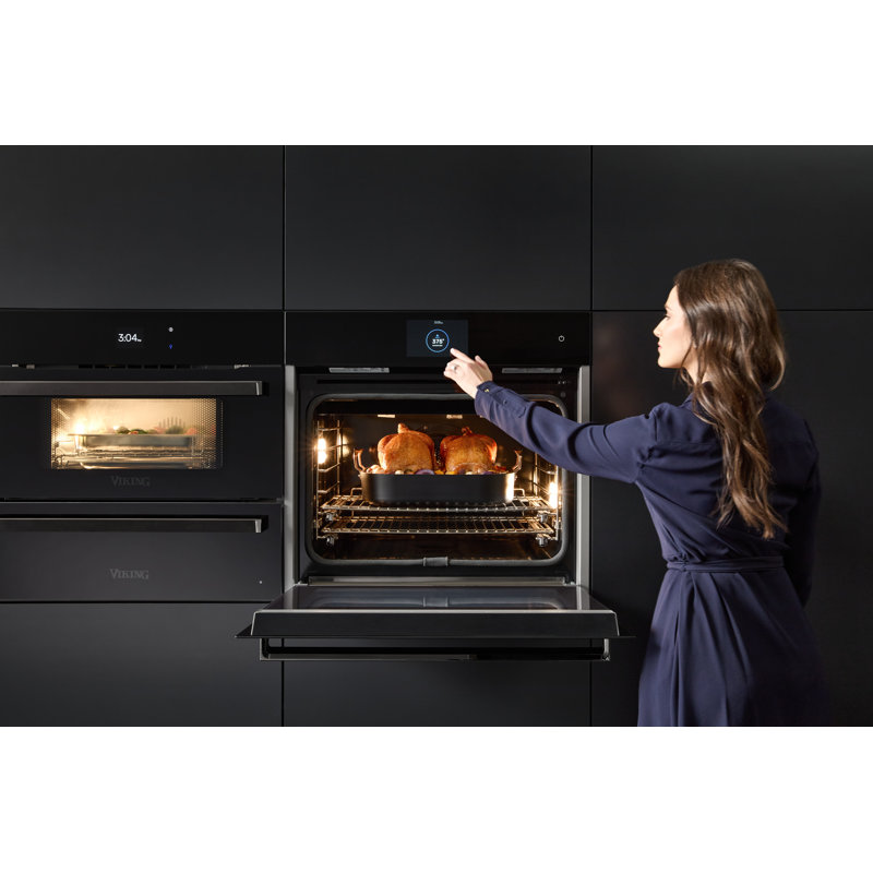 30"W. Single Electric Oven, Black Glass