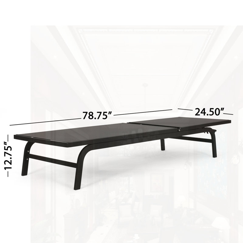 Chaise longue d'extérieur, Gris foncé