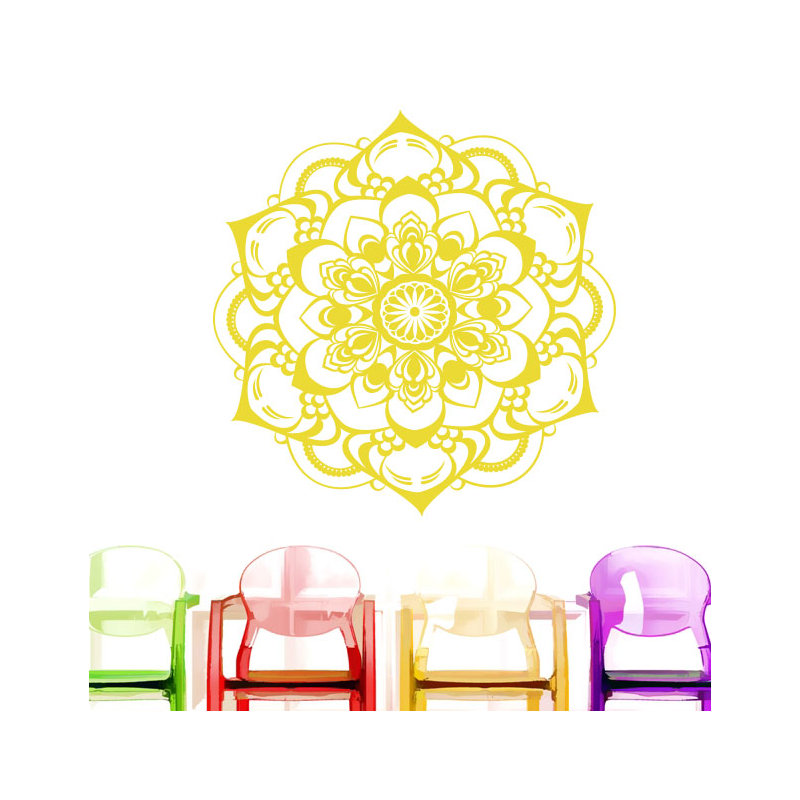 Décalcomanie murale décoration boho Natazhat, Jaune