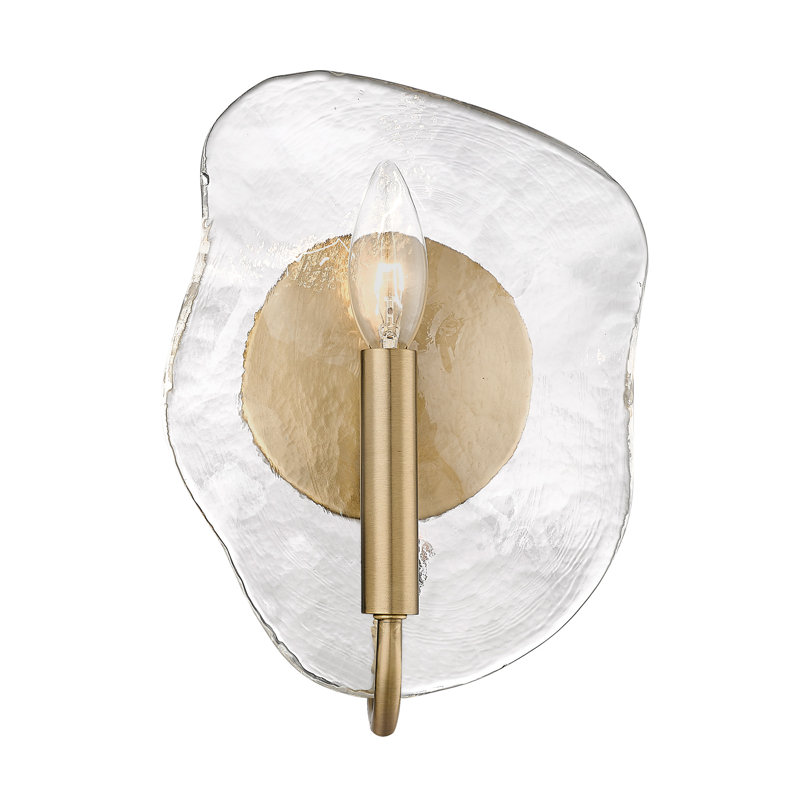 Gold and Glass Modern Dimmable Wall Sconce