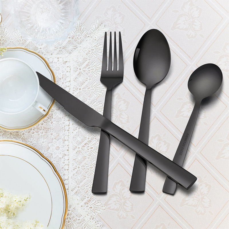 Latitude Run Wrangell 16 Piece Stainless Steel Cutlery Set , Service for 4
