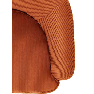 Fauteuil demi-tonneau en velours côtelé Corduroy