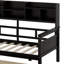 Bookcase Wood Daybed with Bedside Shelf and Two Drawers-94392542-94392543