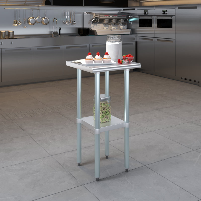  Table en acier inoxydable, H 35 po x L 18 po x P 18 po