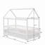 Lit de plancher en bois avec cadre de toit de maison-565920108-565920109