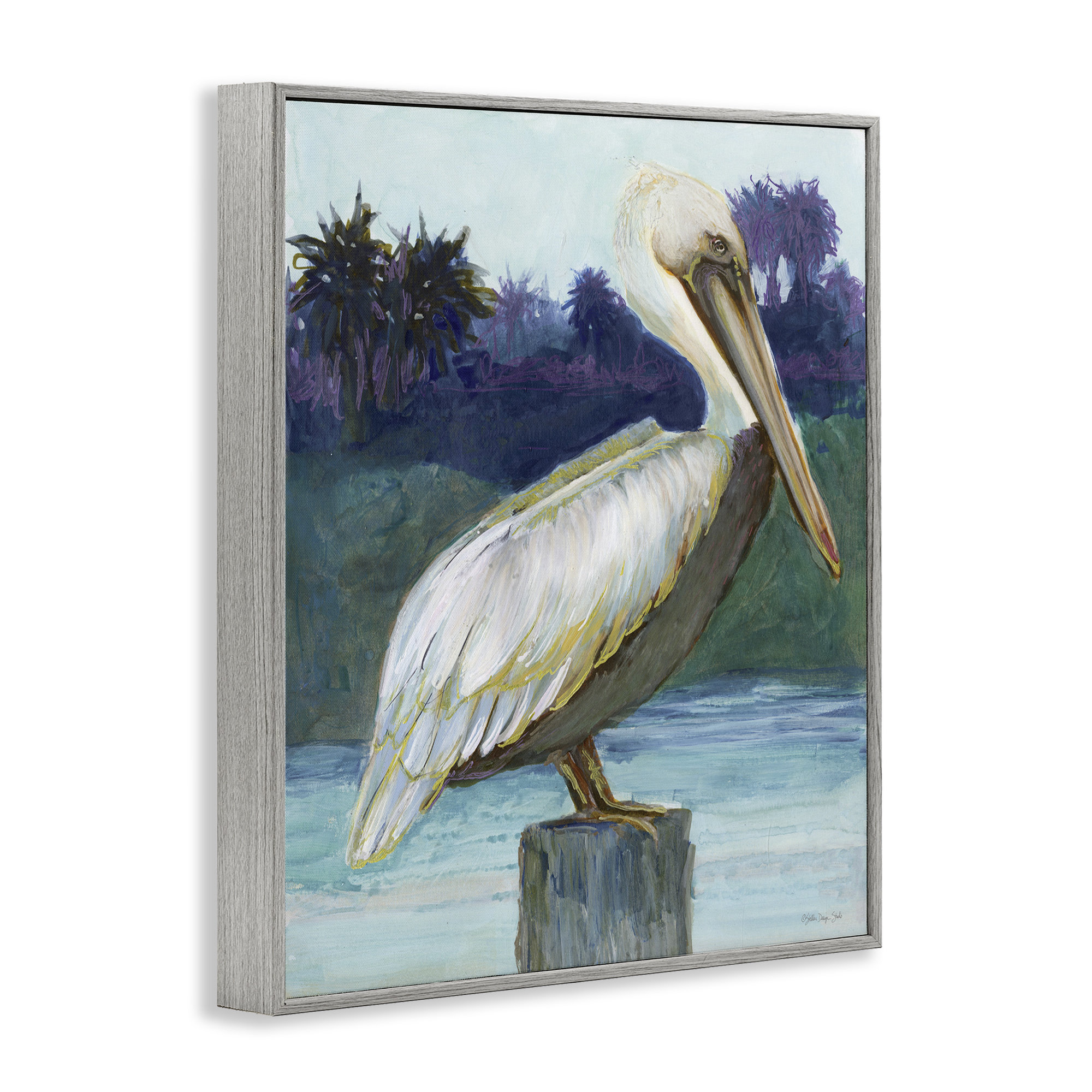 Stupell Industries Tropical Pelican Perched Giclee Art by Stellar ...