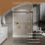 Porte de douche coulissante double en aluminium brossé 56-60 "X 72" en nickel brossé-126410682