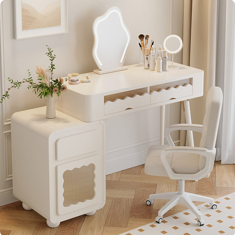 Commode simple multifonctionnelle de style crème
