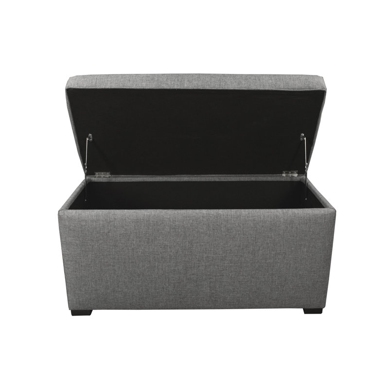 Ayleen Upholstered Storage Bench, Sand Grey