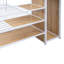 Lit superposé double en métal avec échelle de rangement latérale et garde-robe-1128223188