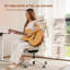 Chaise de bureau ergonomique blanche Cablady-1558858987
