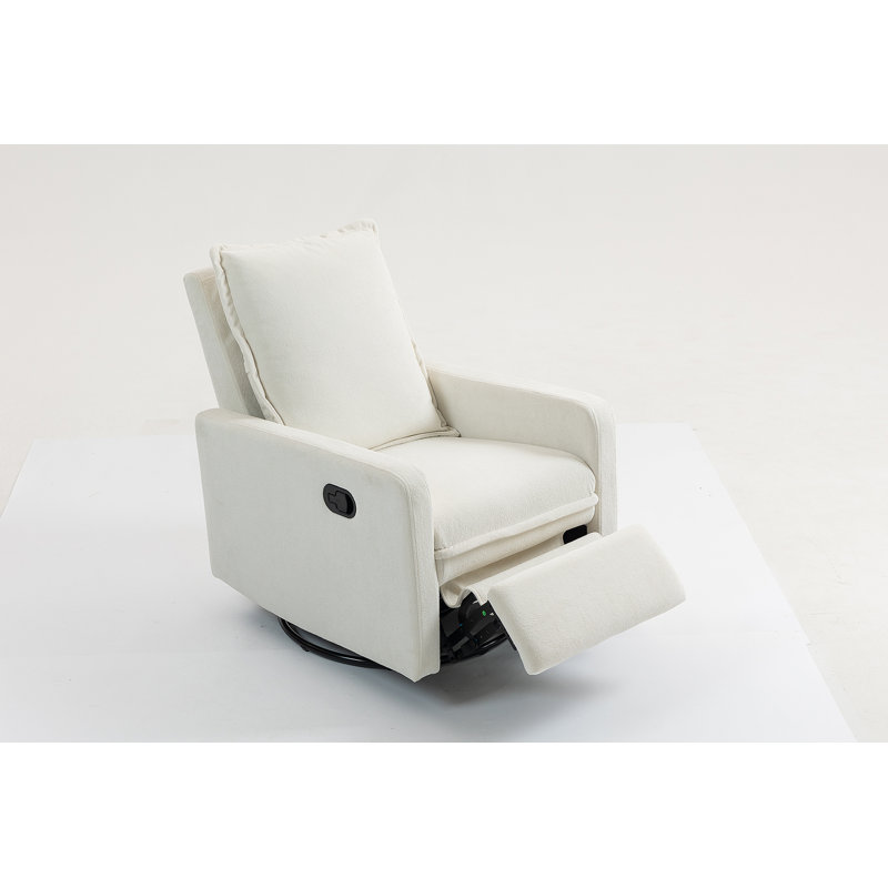 Fauteuil court en peluche, Blanc