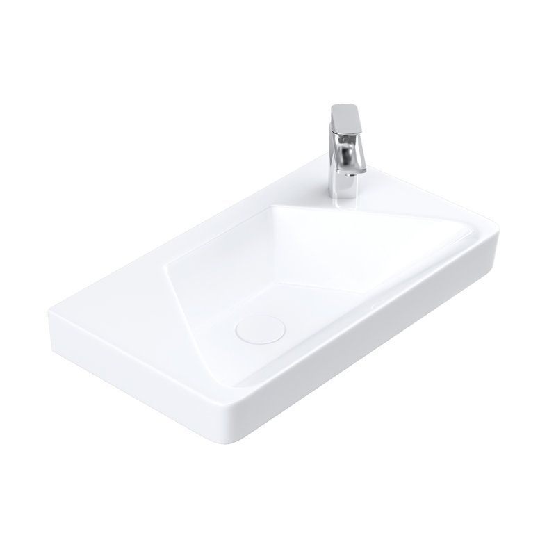 Lavabo de salle de bain rectangulaire en céramique Luxury