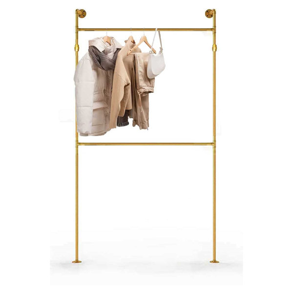 Williston Forge Heavy Duty Industrial Pipe Clothing Rack | Wayfair