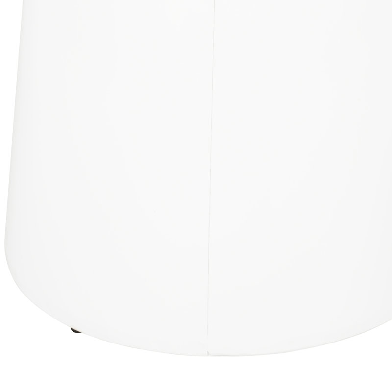 Table de bout d'extérieur moderne en métal - grande taille, blanc, fer, 15,1 po x 15,1 po x 20,9 po, sans assemblage, blanc