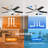 5 - Blade LED Smart Standard Ceiling Fan with Remote Control, Wall Control and Light Kit Included-1433051689
