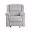 Fauteuil inclinable moderne en chenille grise avec accoudoirs rembourrés et revêtus de tissu d'ameublement avec cadre en bois massif 1pc