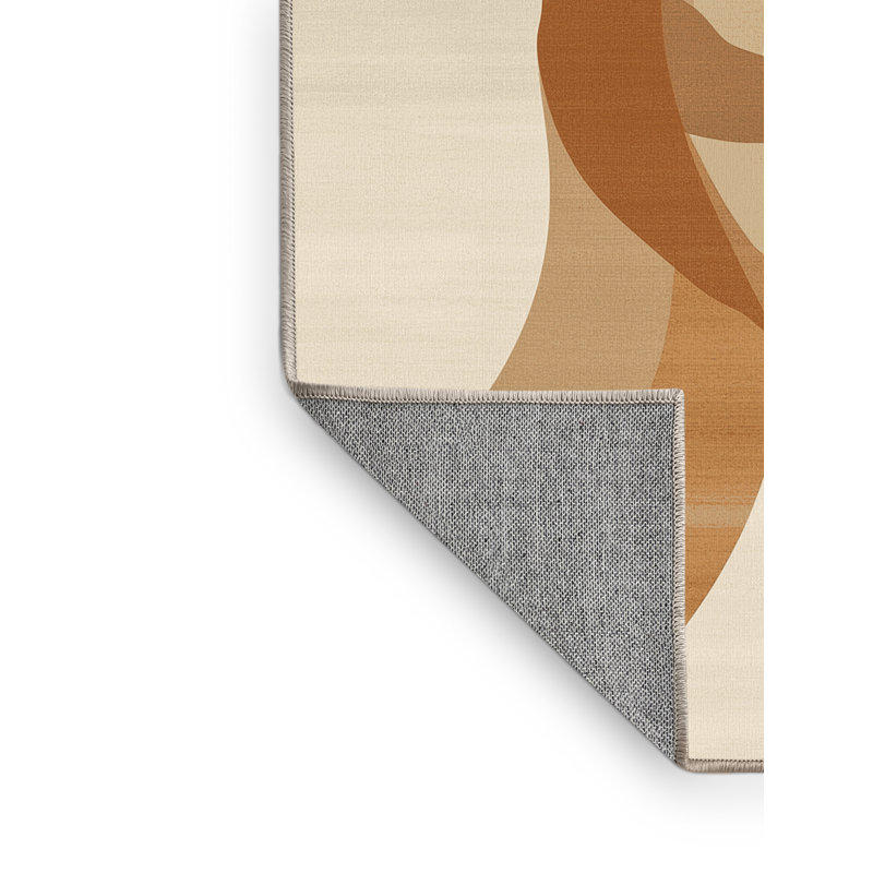 Tapis beige minimaliste lavable à la machine Takengon Gymnastic, 2 x 3