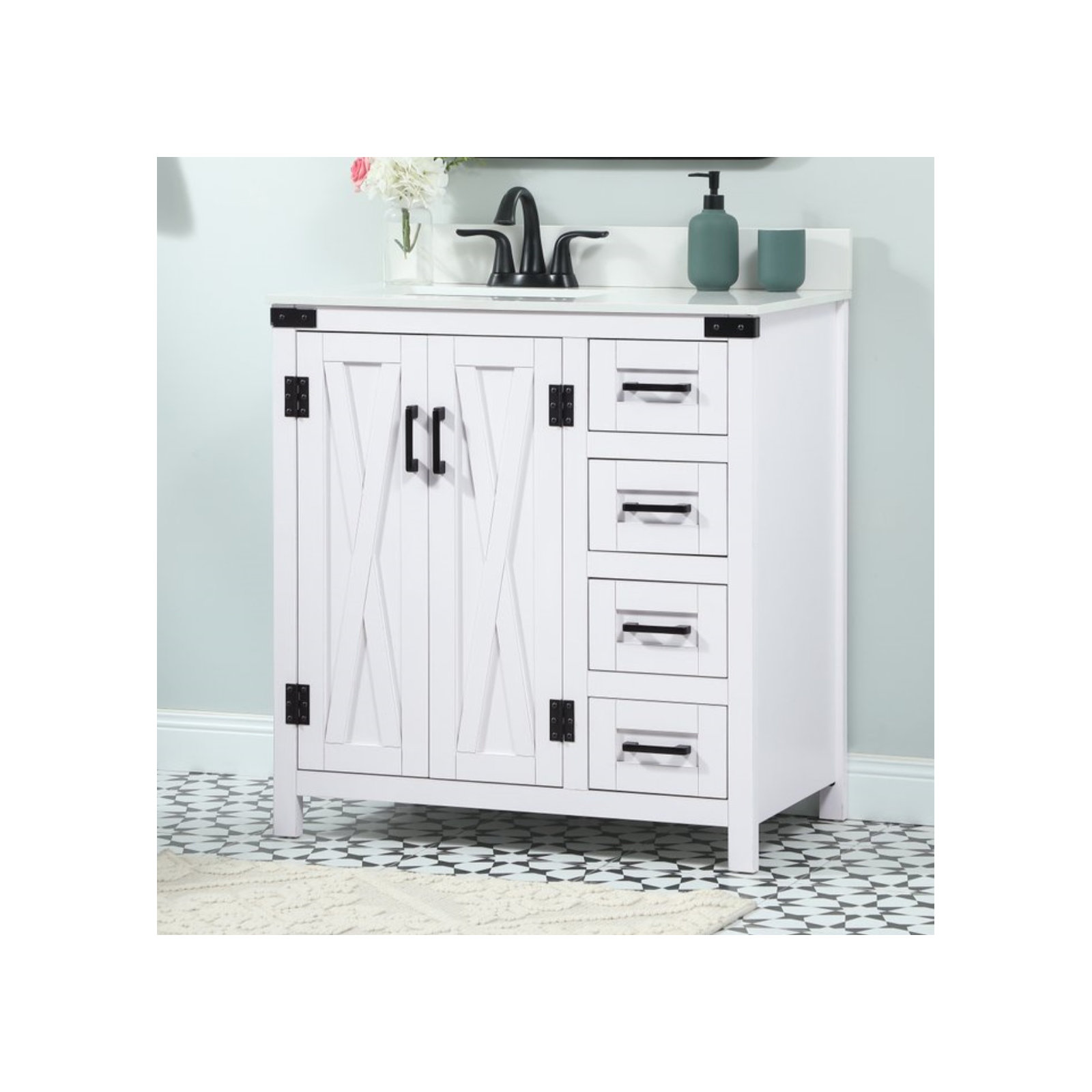 Slayton 32'' Single Bathroom Vanity, White