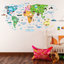 Colourful Nursery World Map Kids Wall Sticker-118119586
