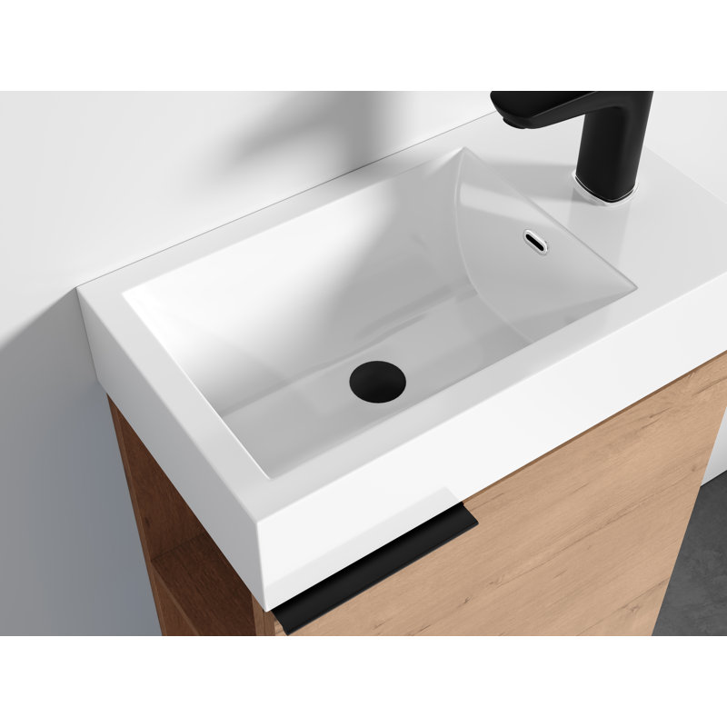 Effa 18.1'' Single Bathroom Vanity with Resin Top