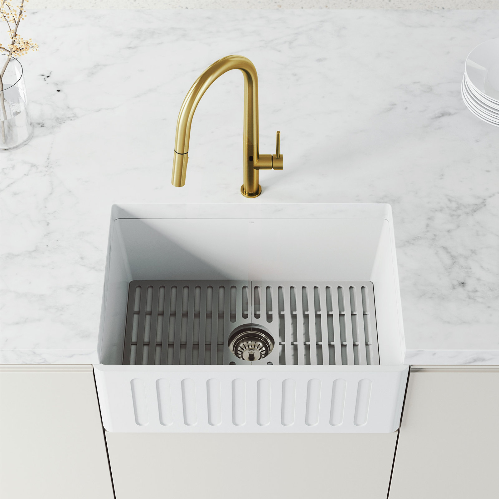 Greenwich Touchless Pull-Down Kitchen Faucet, Matte Brushed Gold