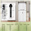 Porte de grange pliante blanche en forme de K, âme pleine, préassemblée, 91,4 cm x 213,4 cm, avec trousse de quincaillerie d'installation (idéale pour les petits placards, garde-manger, buanderie, salle de bain)-109019053