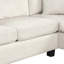 Canapé modulaire Canapé modulaire rembourré en chenille de 111,8 po avec repose-pieds de rangement mobile pour le salon, blanc-520487752
