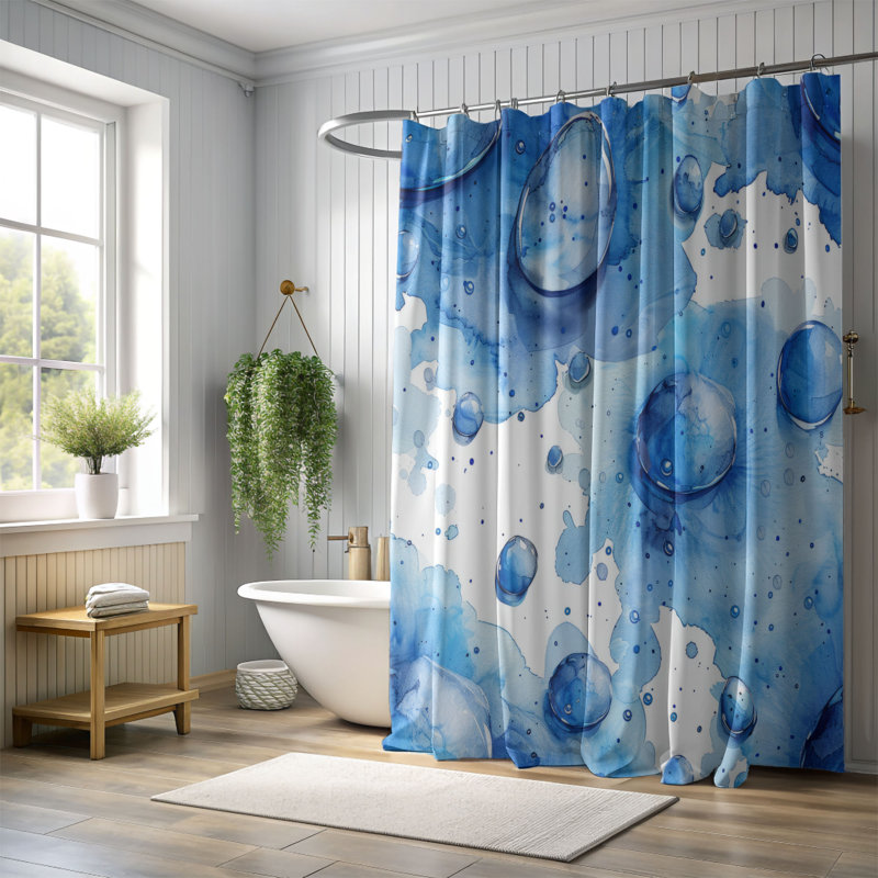 Denim Dew - Rideau de douche Premium, H 74 po x l 71 po