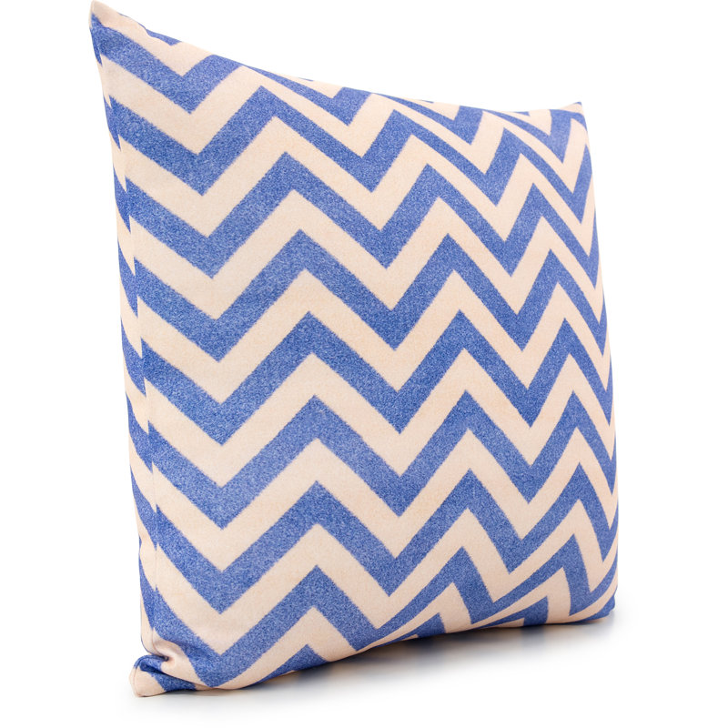 Housse de coussin Lily, Bleu/pêche
