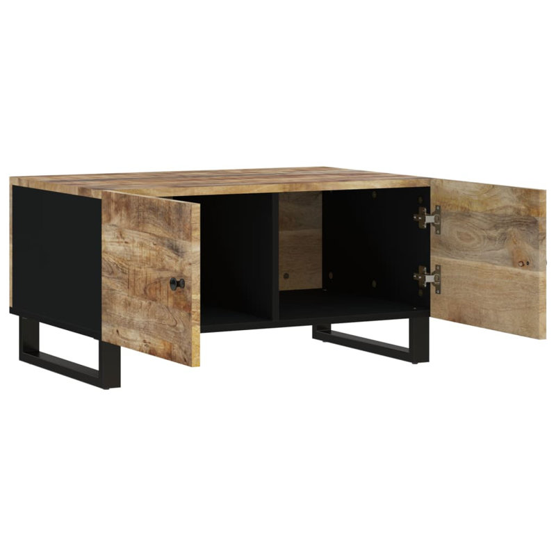 Rasen Four Leg Coffee Table with Storage, Light Wood