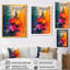 «Blossoming Tropical Flowers Collage», impression d'art floral abstrait-104687463-104687467