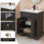 Meuble-lavabo simple autoportant Linsay 24 po avec comptoir en céramique, robinet et drain, peinture résistante à l'eau, certifié EPA-1427222011