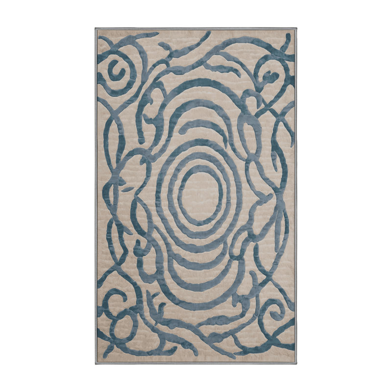Tapis gris lavable à la machine, Rectangle 7 pi x 9 pi