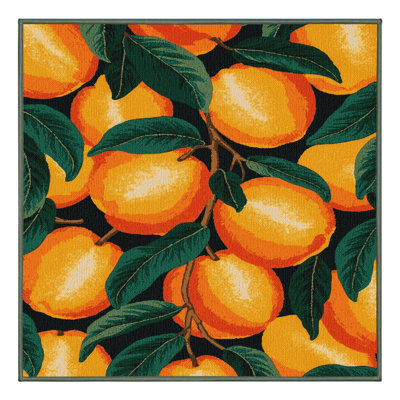 Washable Loquat Fruits Area Rug