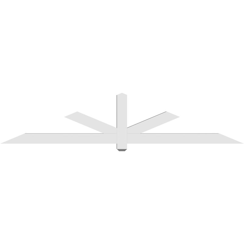 Support de pignon en PVC de qualité architecturale Kennewick, H 20 po x l 96 po (pas 5/12), P 4 po x F 4 po