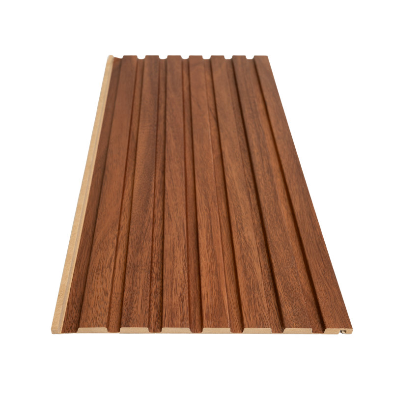 Panneaux muraux en bois renouvelable, panneaux décoratifs de réduction du bruit pour les murs et les plafonds, Marron foncé
