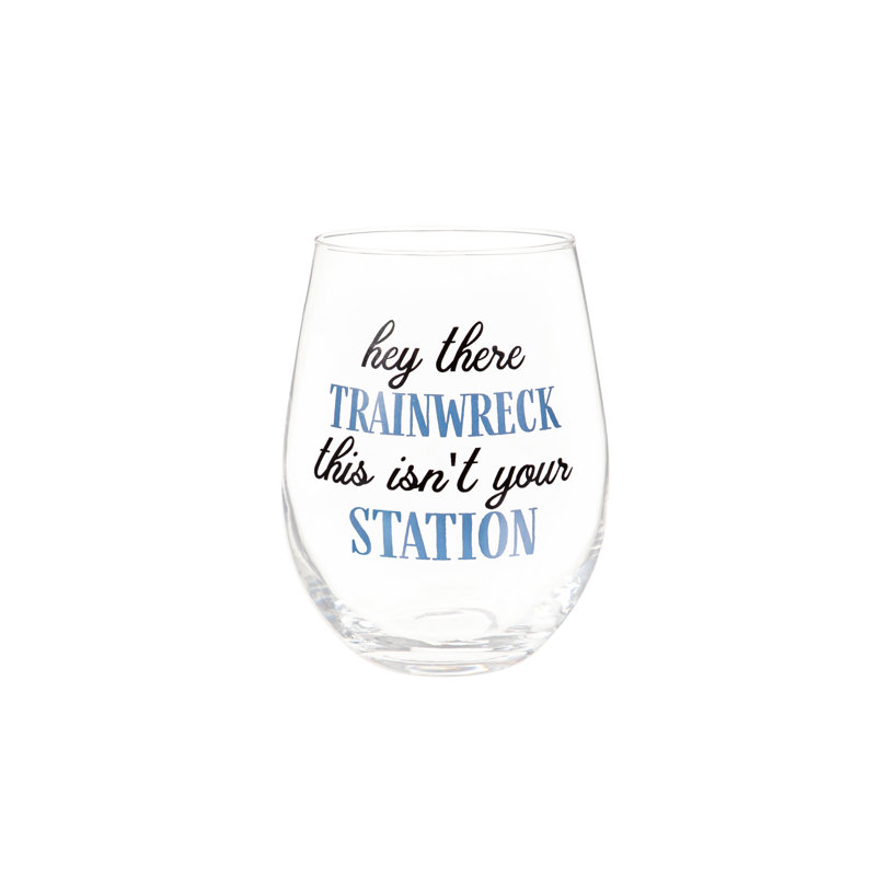 Verre sans pied Trainwreck, 17 oz, boîte-cadeau