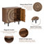 Armoire de rangement en bois à 2 portes Irida Farmhouse
