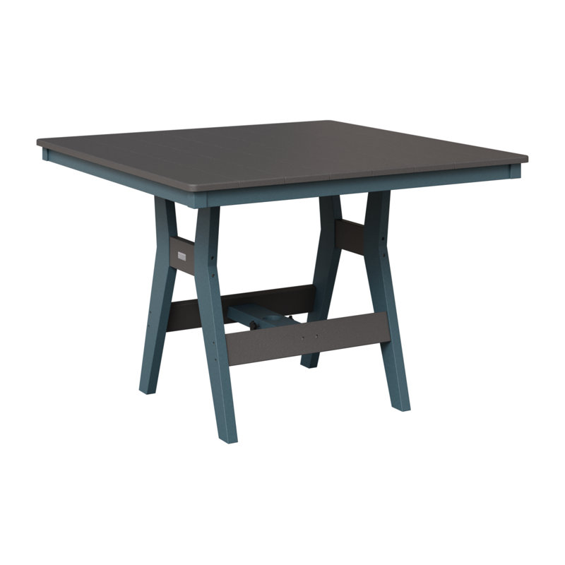 Harbor Outdoor Square Dining Table, Scarlet Red, Scarlet Red, 38.37" H x 44" W x 44" D