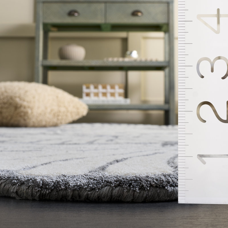 Tapis d'intérieur floral en laine et coton touffeté à la main Fifth Avenue, Rectangle de 5 pi x 8 pi