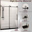 Porte de douche sans cadre 44-48 pouces noir mat-123826443