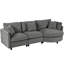 Canapé modulaire en chenille 105 po Gladon-153957581