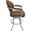 Swivel Upholstered Counter Stool with Metal Frame-1523330101-1523330090