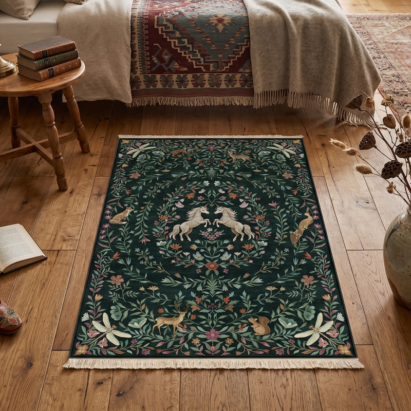 Tapis botanique foncé Enchanted Forest