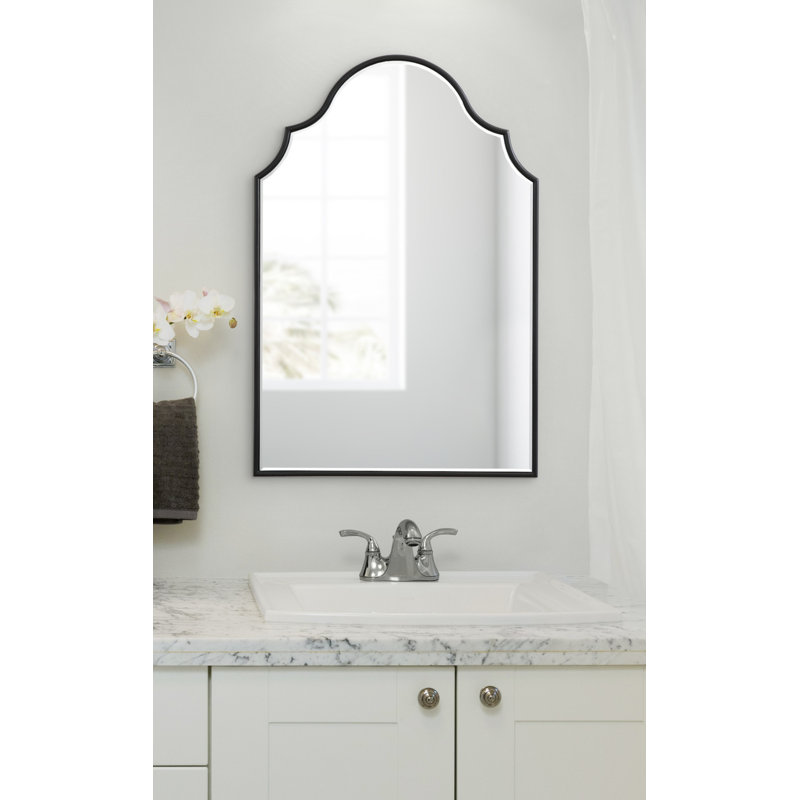 Miroir d'appoint Aleeza, Noir, 30 po x 20 po
