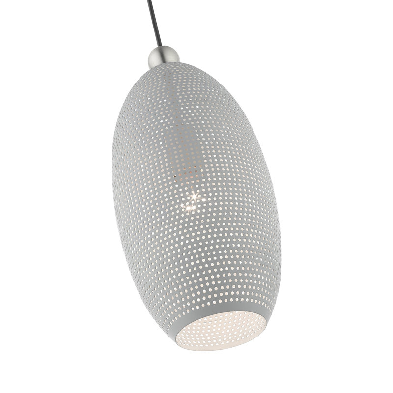 Luminaire suspendu géométrique 1 lumière Bion, Gris nordique