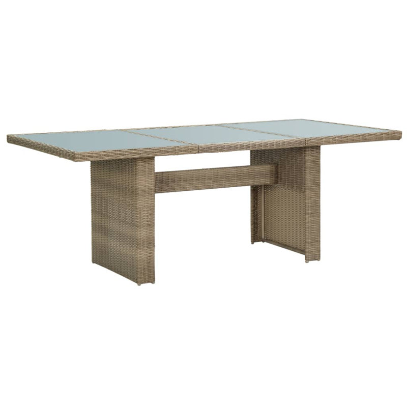 Alt Rattan Dining Table, Transparent, Mix Grey